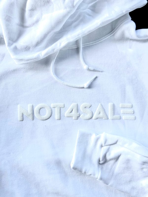 Hoodie - White Puff Print